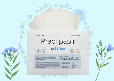 Testovací balení Svěží len - Prací papírky Umyu - Umyu