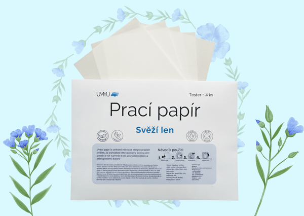 Testovací balení Svěží len - Prací papírky Umyu - Umyu
