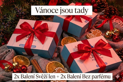 Vánoční rodinné Balení - 2x Svěží len + 2x Bez Parfému - Umyu
